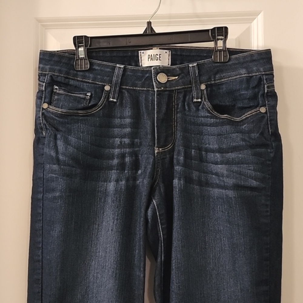 Kylie Crop Dark Wash Paige Jeans.